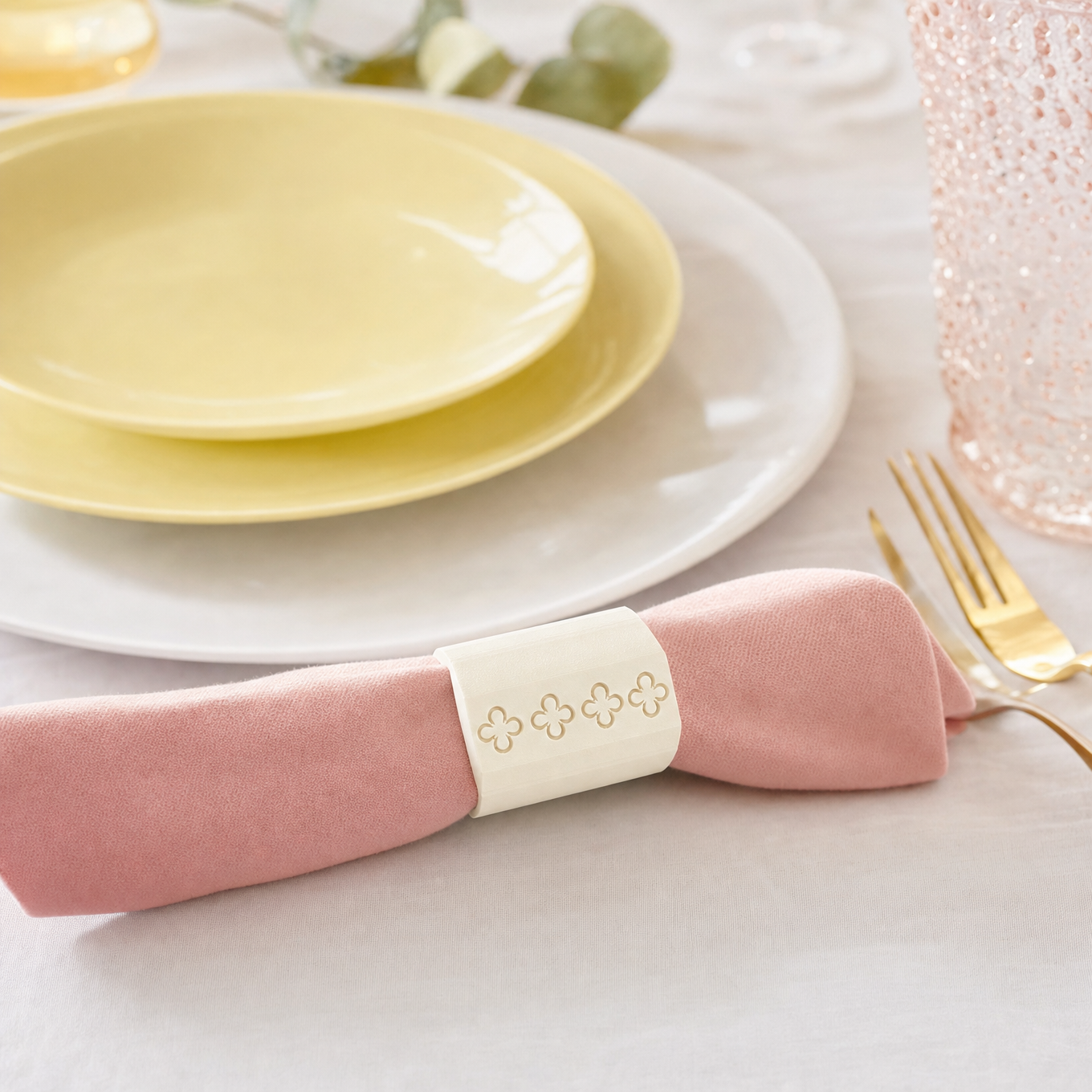 Floral Napkin Rings – Bamboo PLA