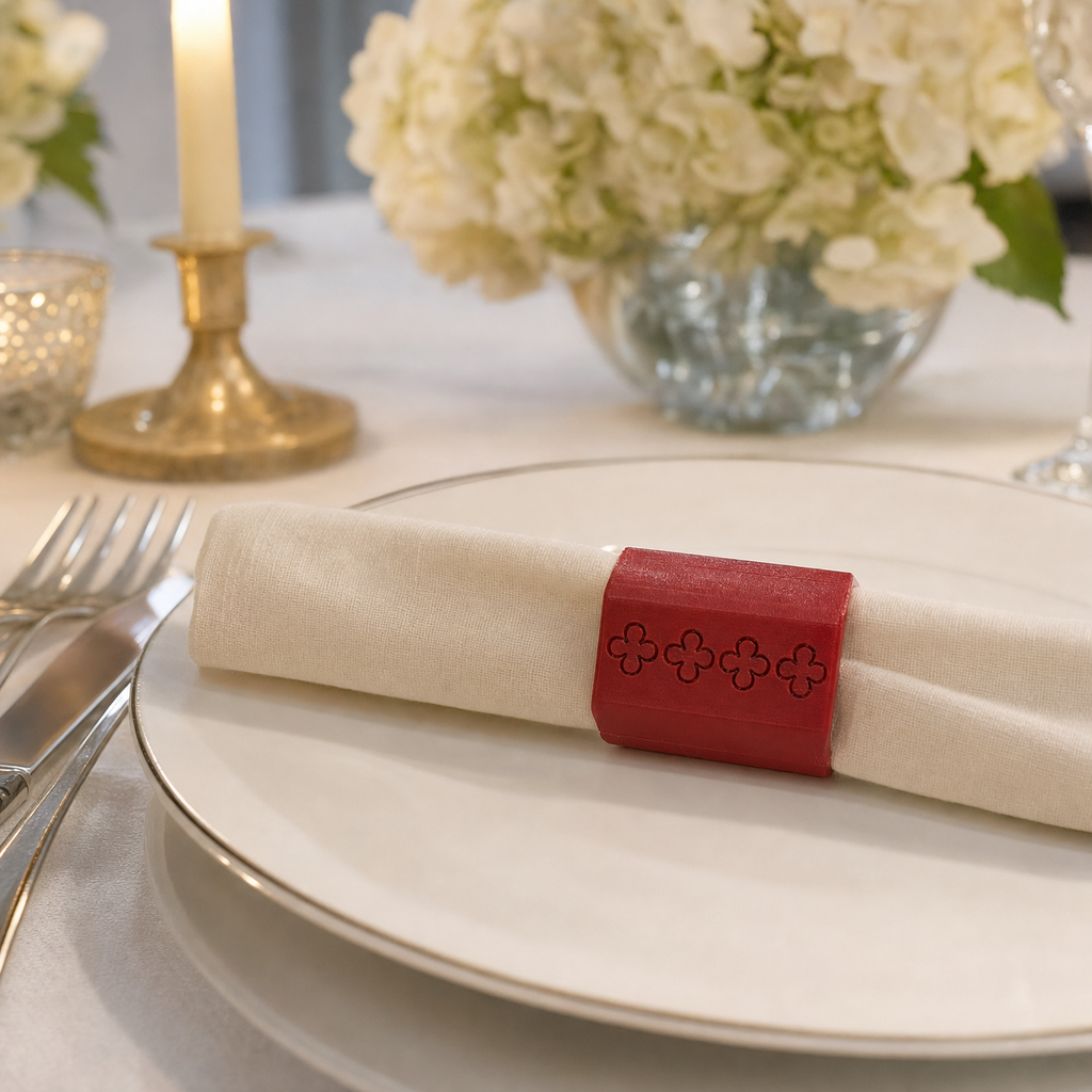 Floral Napkin Rings – Bamboo PLA
