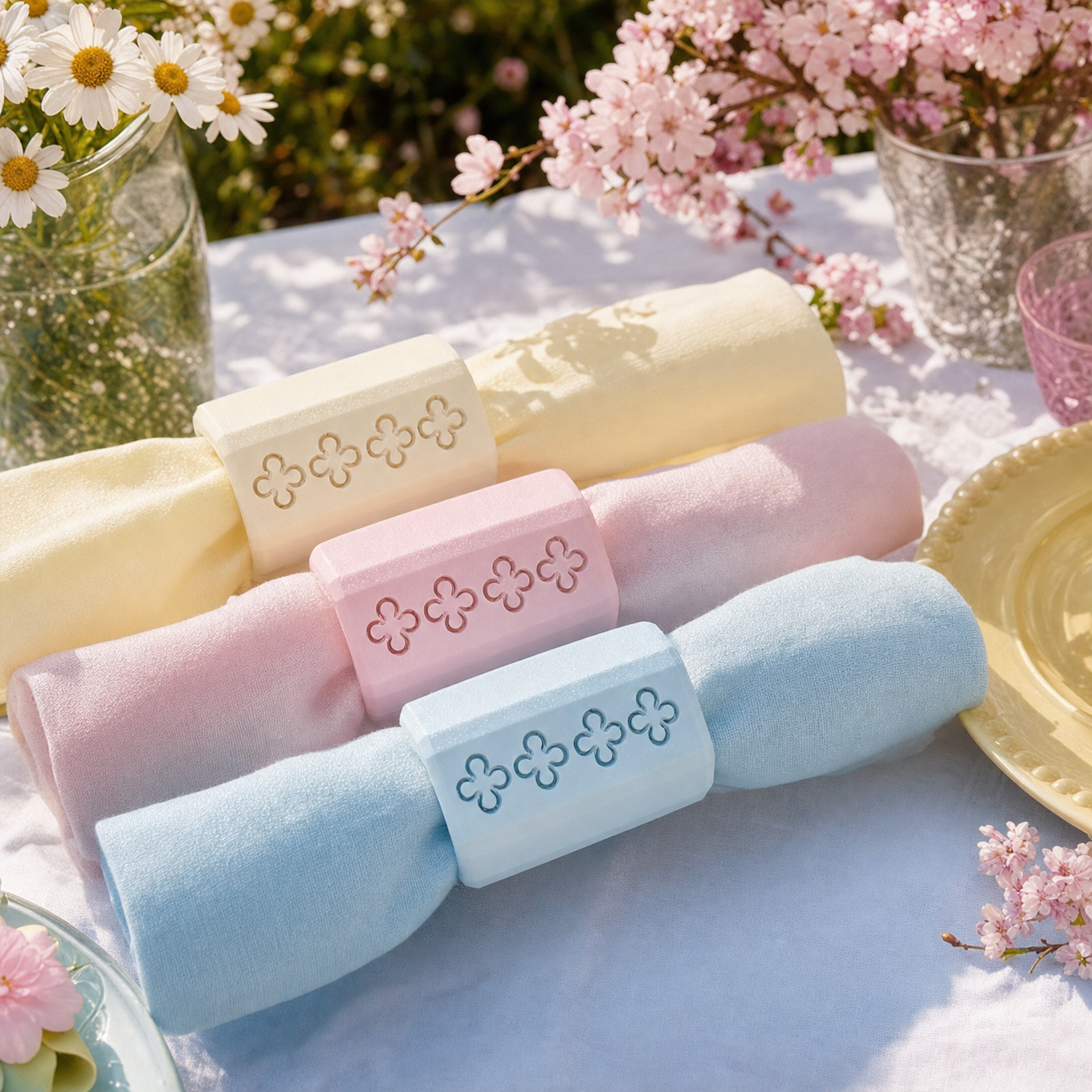 Floral Napkin Rings – Bamboo PLA