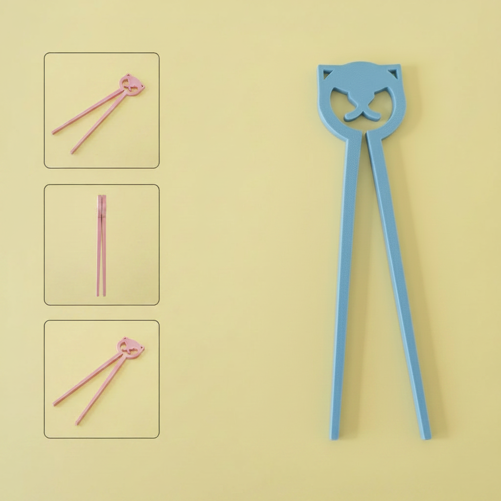 Cat Training Chopsticks — Set of 3 Pastel Colors
